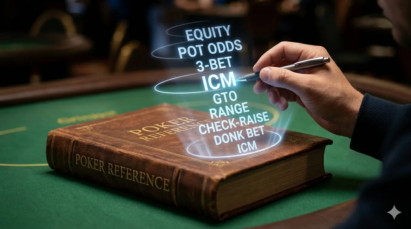 Glossaire Poker : 80+ Termes et Définitions