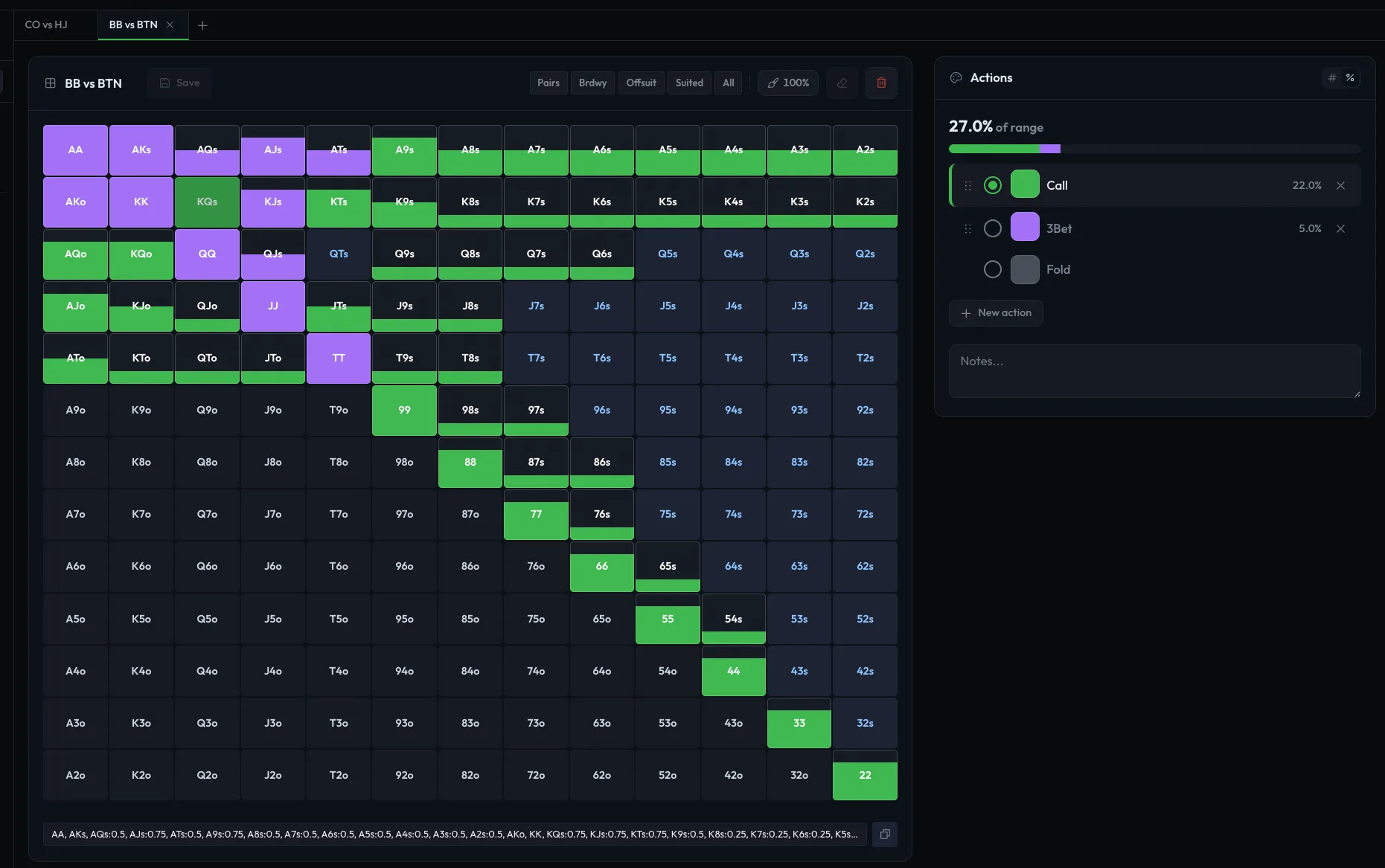 Create and edit your ranges